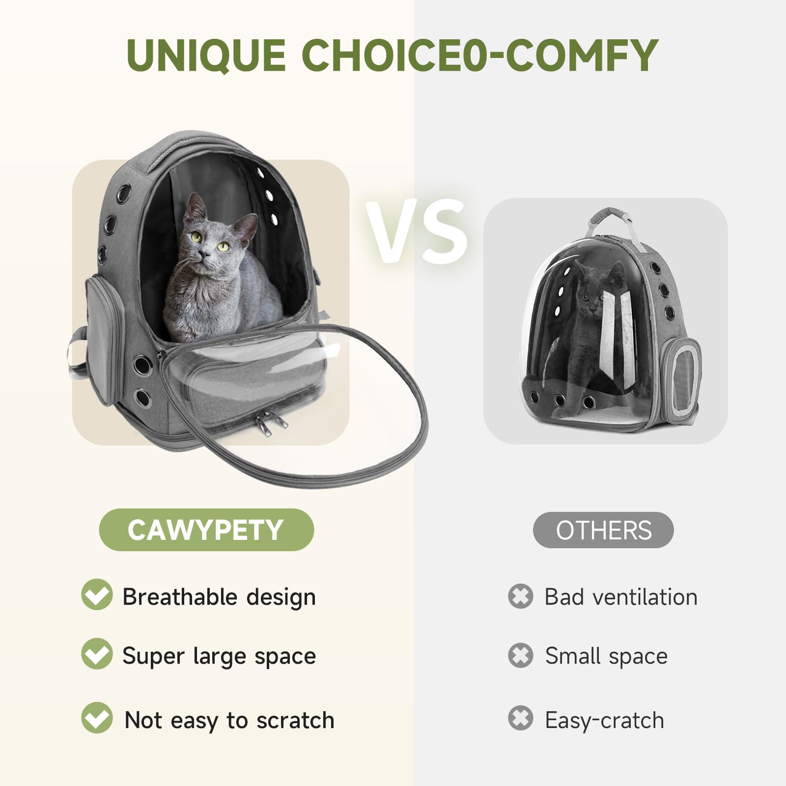 Cawypety profil montrant panneaux en maille pour ventilation optimale