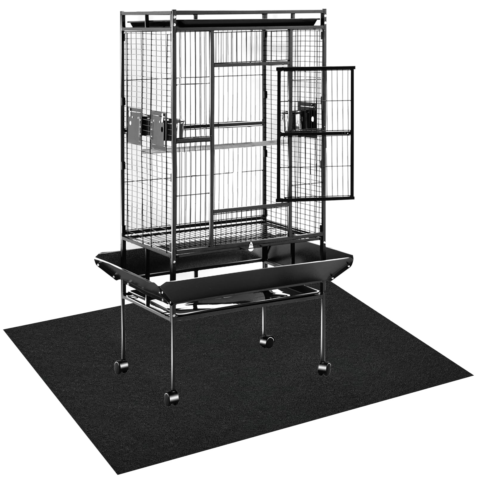 CebraBounze tapis sous-cage vue d’ensemble protège le sol efficacement