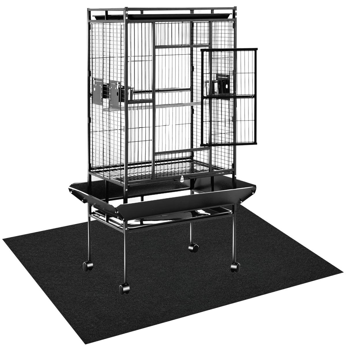 CebraBounze tapis sous-cage vue d’ensemble protège le sol efficacement