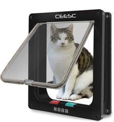CEESC chatière face avant montrant le cadre noir et ouverture, facilite passage animal