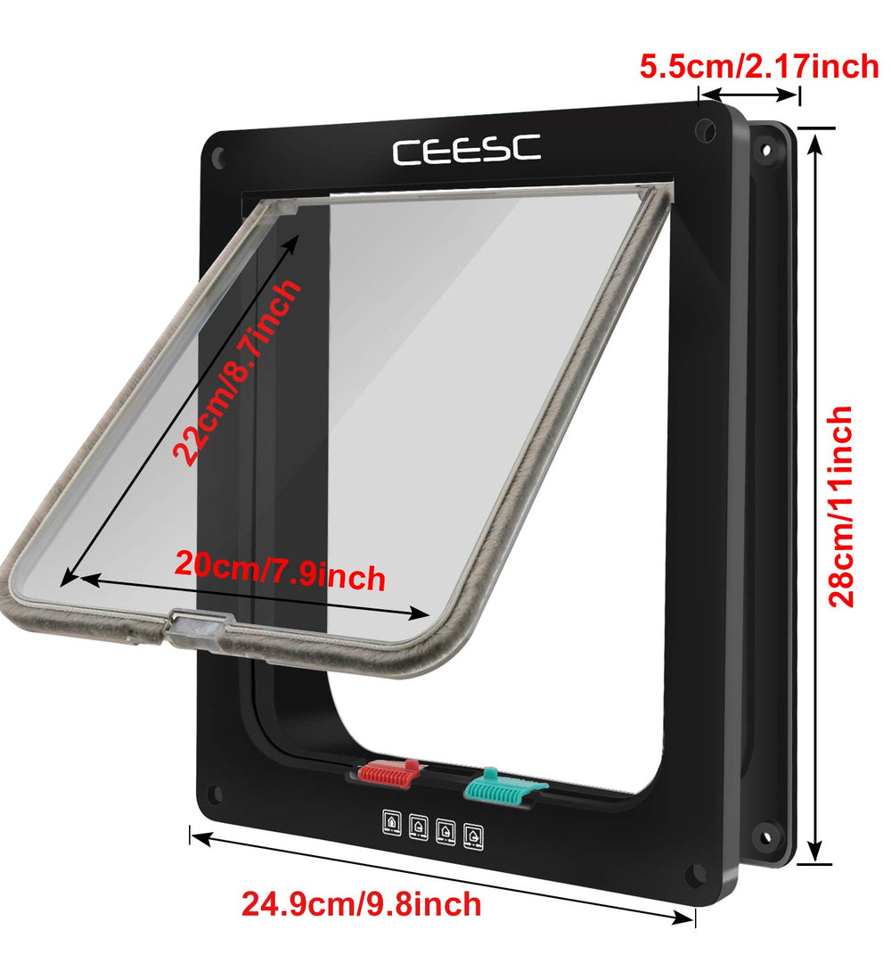 CEESC chatière installation dans porte avec outils, montage facile et précis