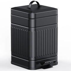 CEROELDA poubelle face avant noire élégante, design rétro pratique
