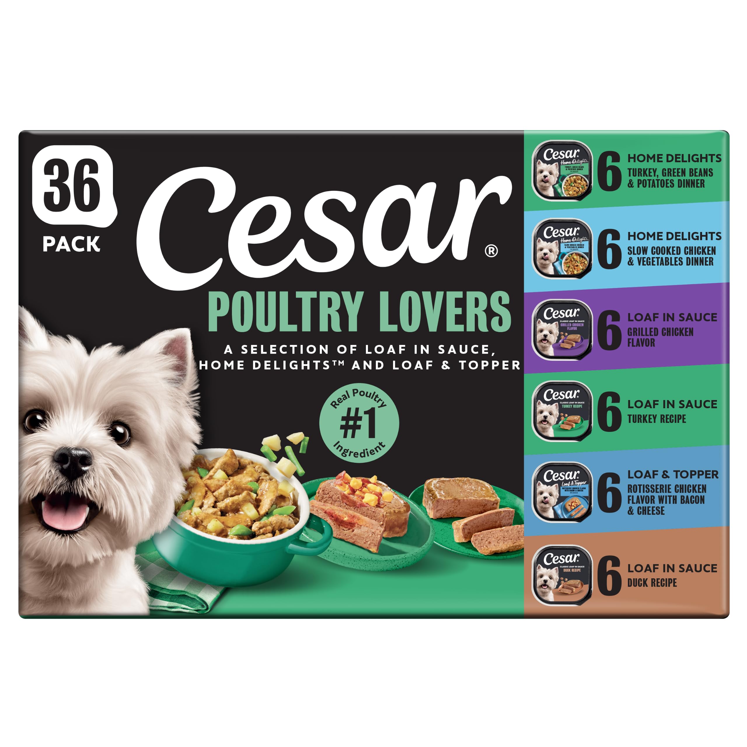 Cesar packaging avant du pack Poultry Lovers, visibilité produit et pratique