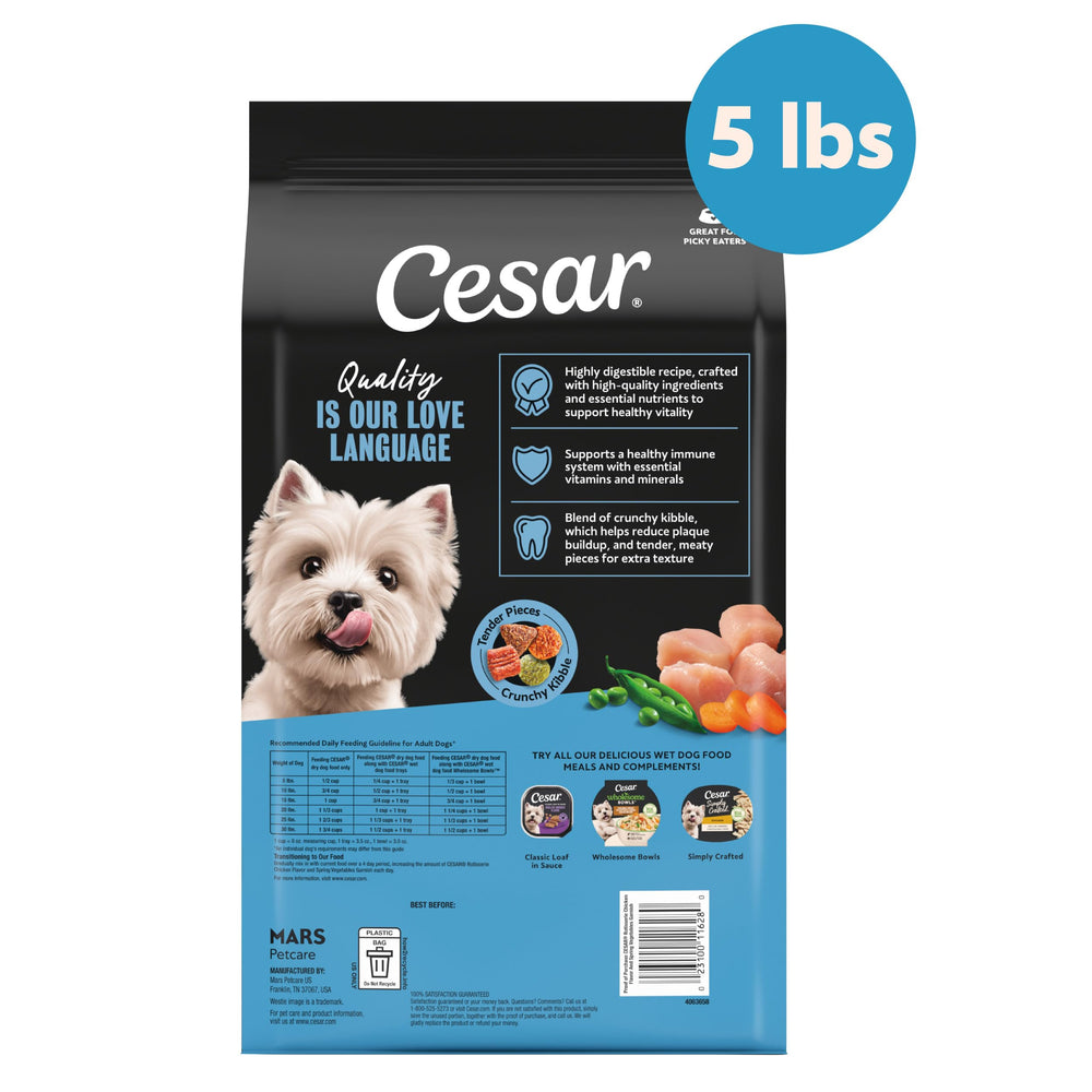 Cesar close-up poulet premier ingrédient illustrant source de protéines