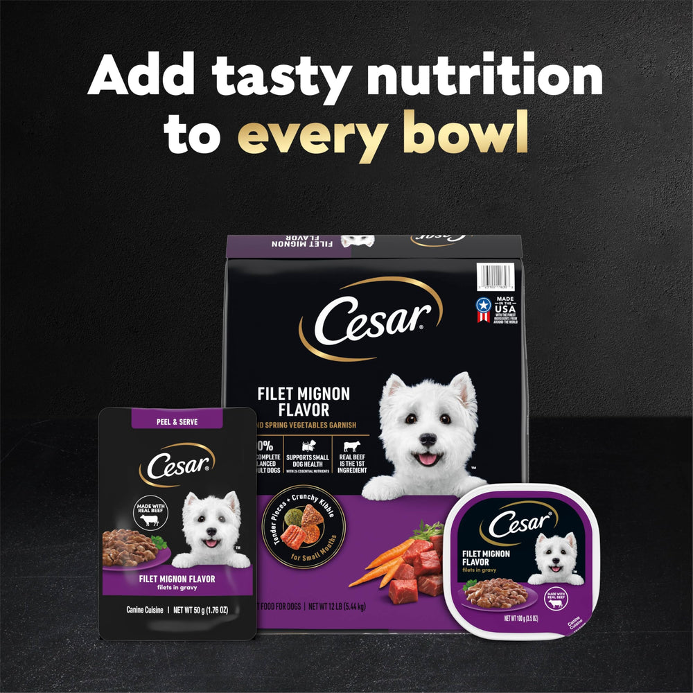 Cesar détail étiquette listant ingrédients clairs et sans additifs