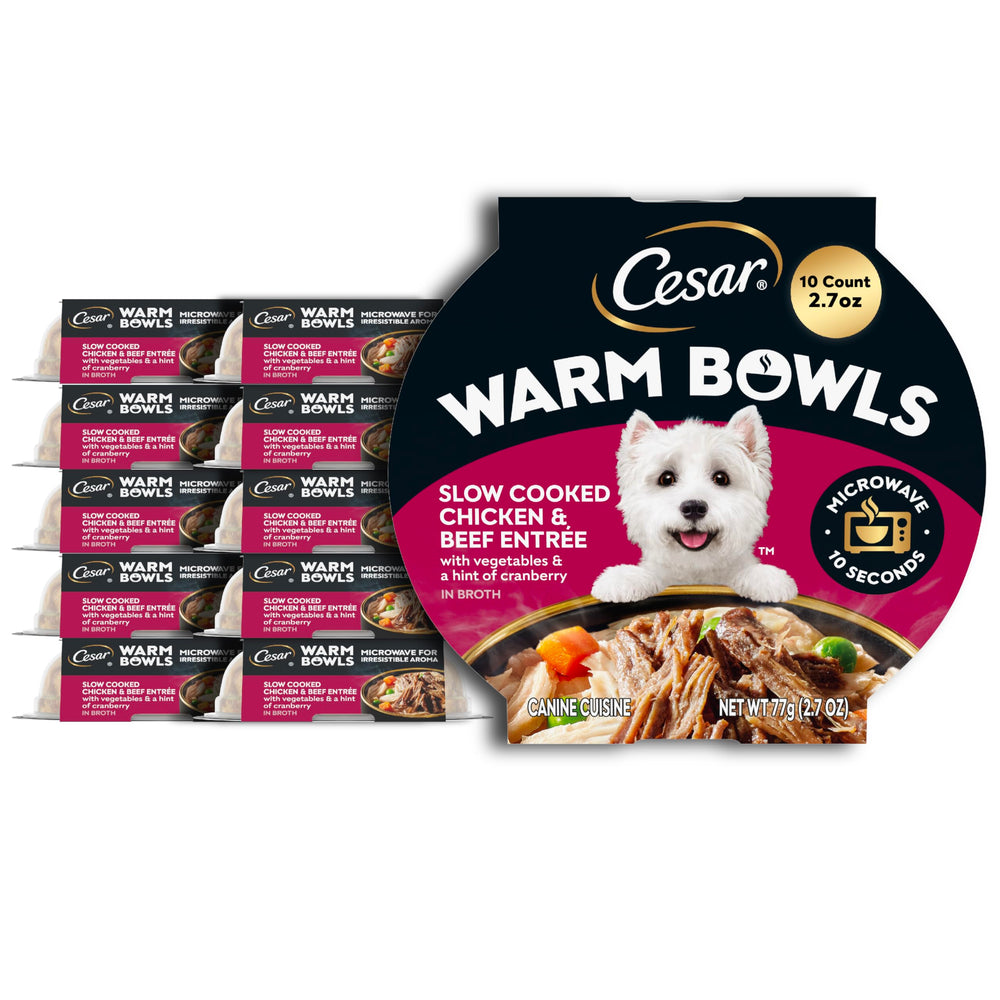 Emballage avant Cesar Warm Bowls montrant le plateau et l'appétence