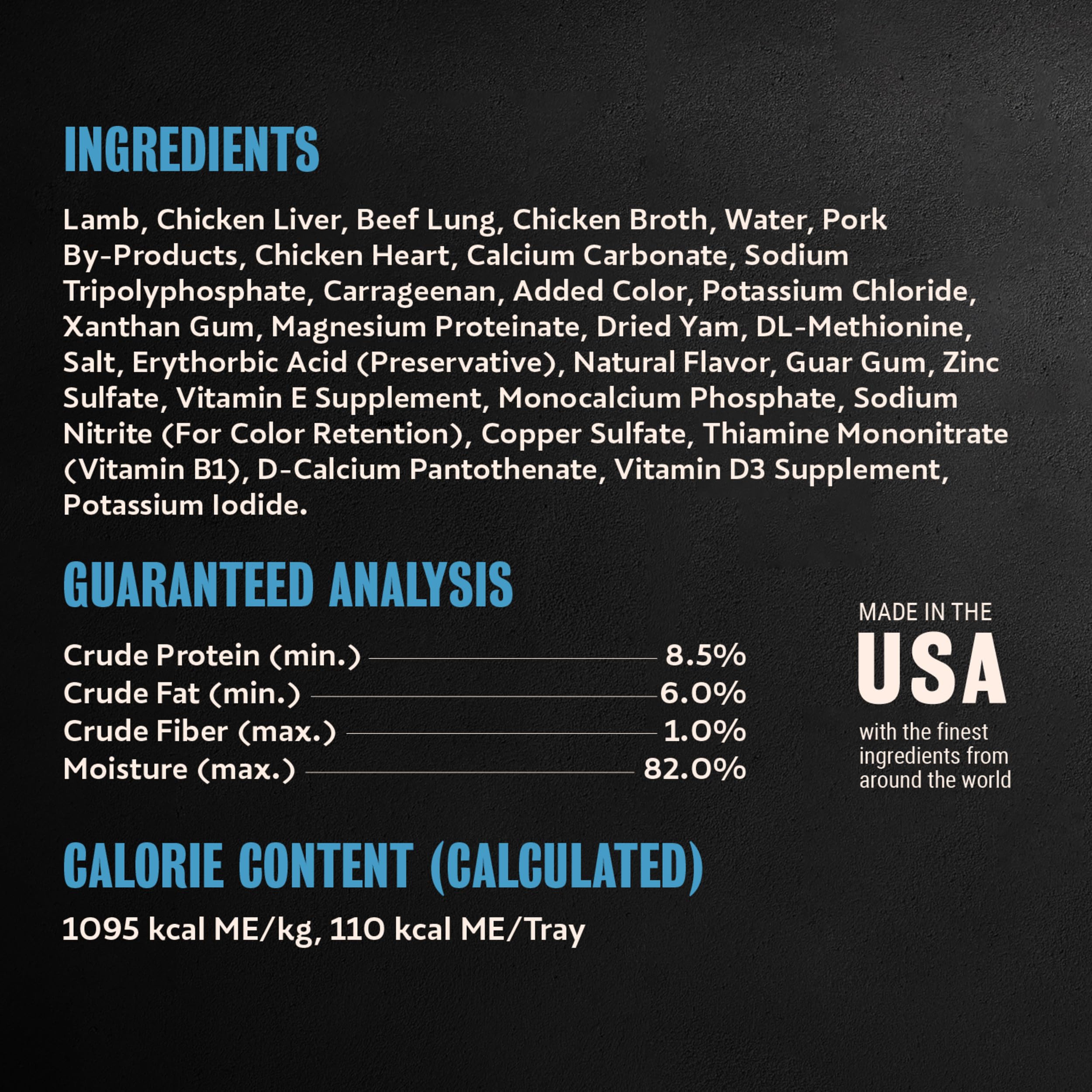 Cesar etiquette ingredients focus sur agneau premier ingrédient et qualité