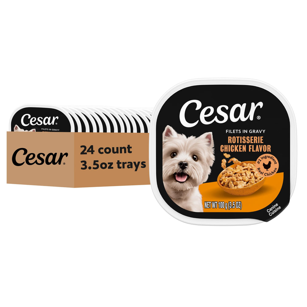 Cesar vue avant de la barquette montrant un repas prêt à servir, appétence améliorée