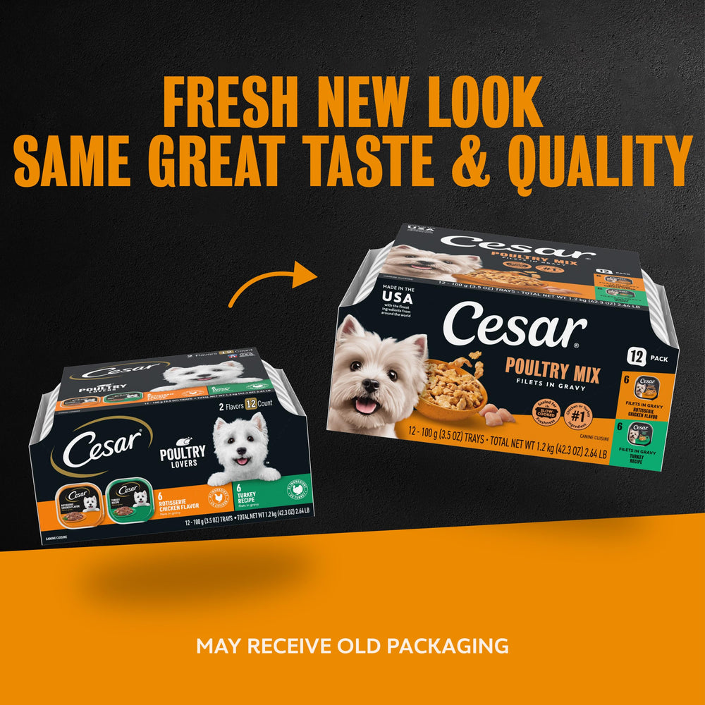 Cesar tray ouverte révélant filets en sauce attractifs et appétence