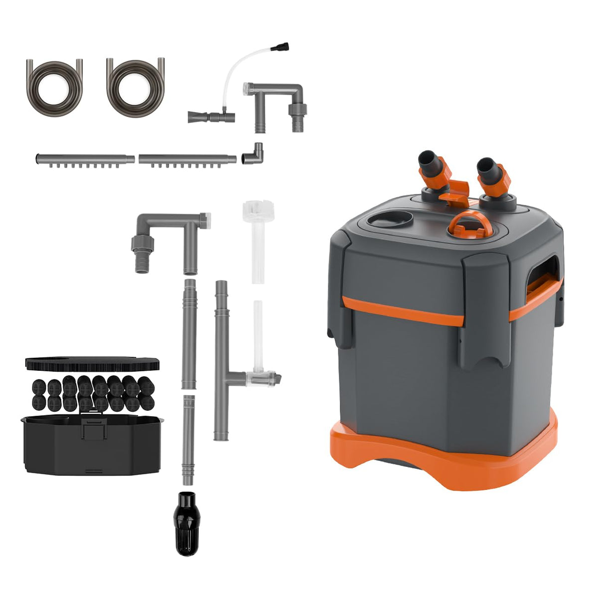 Ceveyu CY-610 vue avant du filtre canister montrant design compact et silencieux