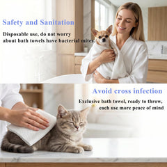 CHANHOO serviette utilisée pour sécher un chat après le bain