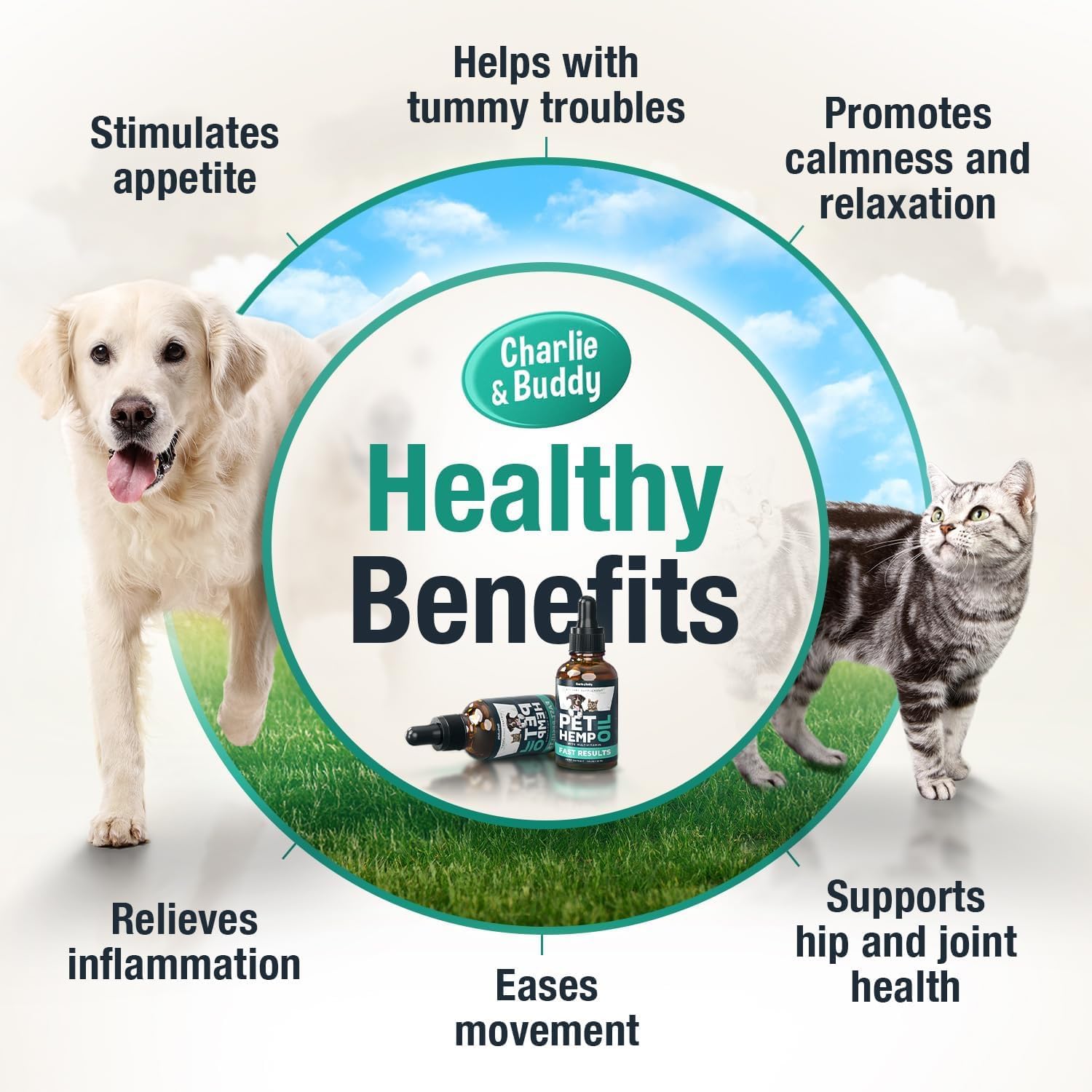 CHARLIE & BUDDY compte‑gouttes en gros plan pour dosage précis