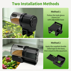charmshine distributeur en fonctionnement sur un aquarium pour alimentation automatique fiable