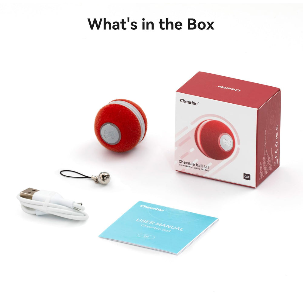 Cheerble packaging et accessoires inclus câble de charge et notice pratique