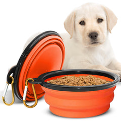 Chef Kitty gamelle pliable face avant montrant design compact et couleur orange utile