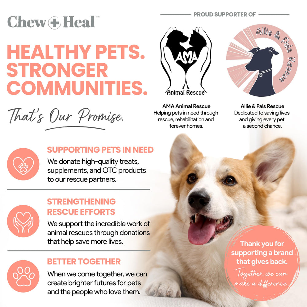 Chew + Heal Labs flacon en décor naturel évoquant origine végétale et apaisement