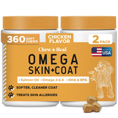 Chew + Heal Labs emballage frontal montrant format et bénéfices