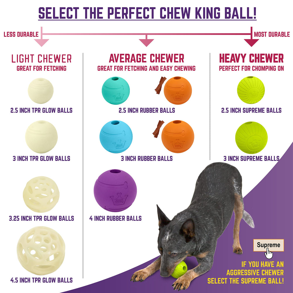 Chew King étiquette matière 100% caoutchouc naturel, sécurité testée