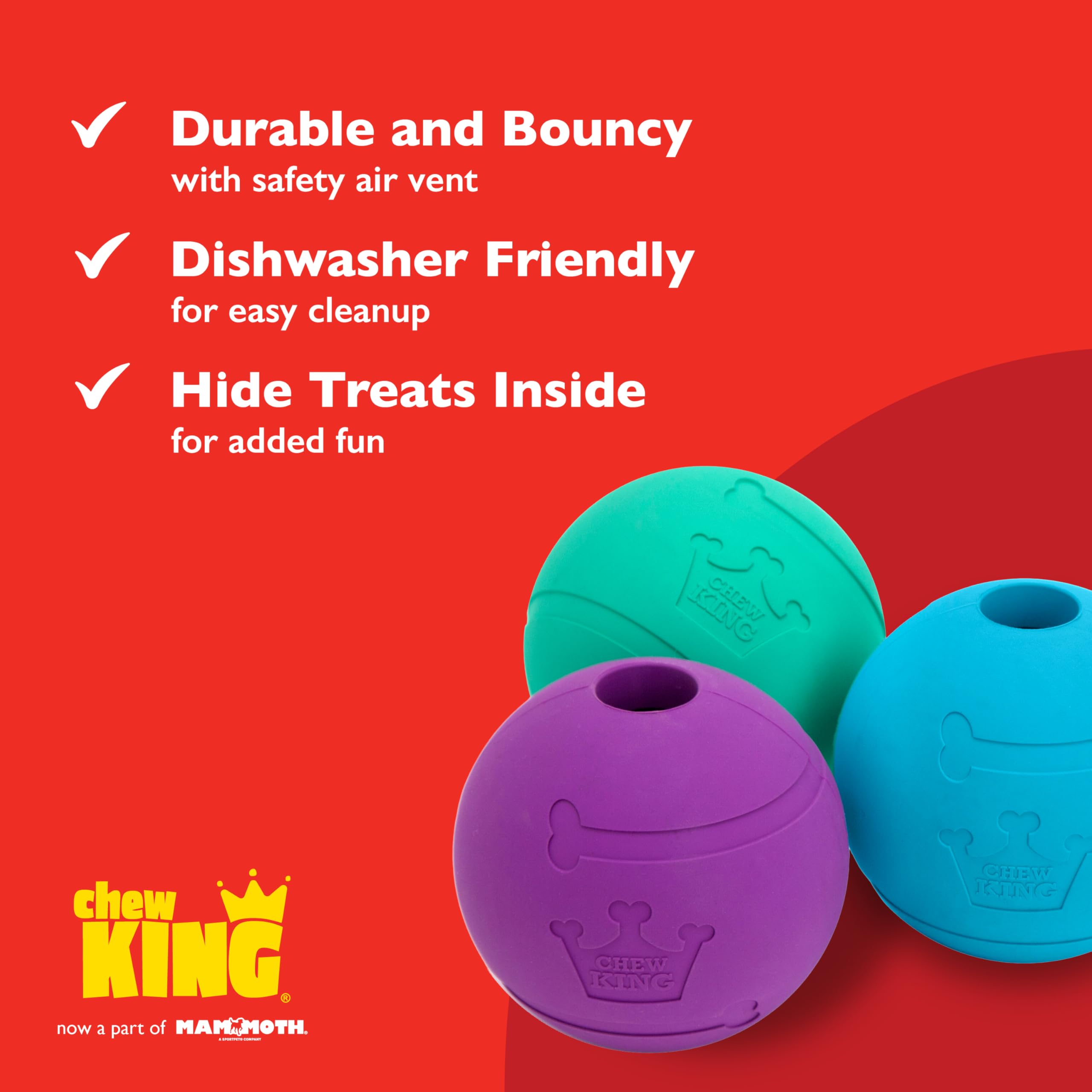 Chew King balle en plein lancer avec chien heureux pour jeux de rapport