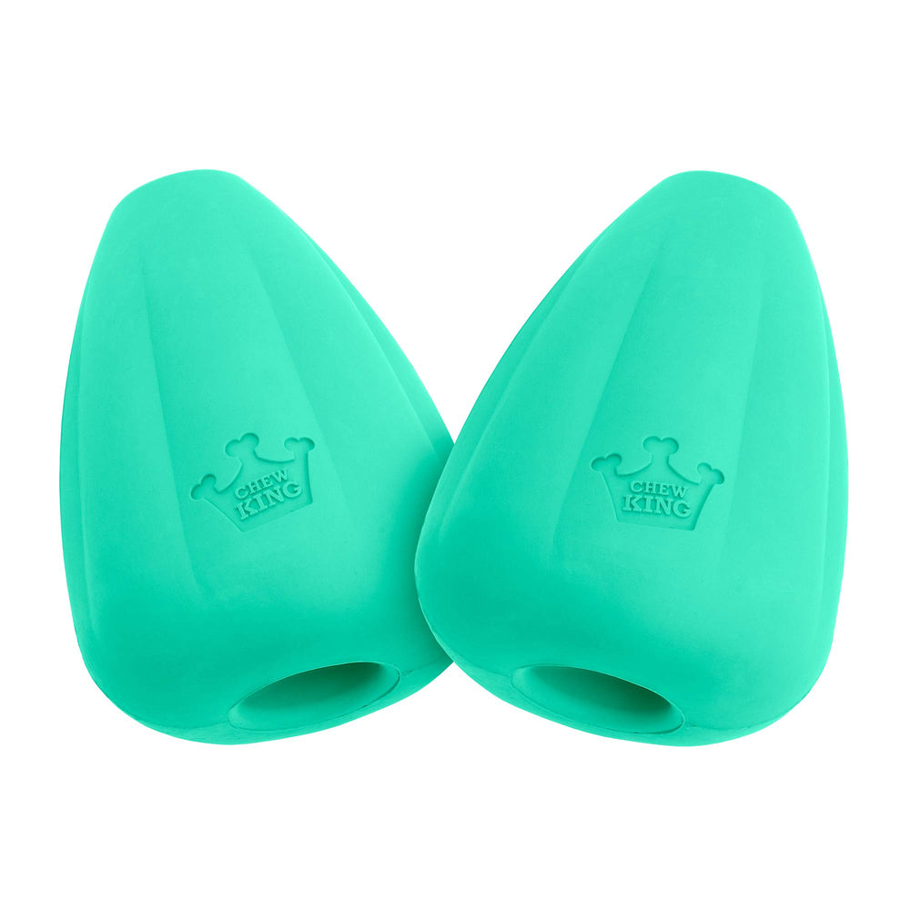 Chew King emballage avant teal montrant lot de 2 et bénéfice de durabilité
