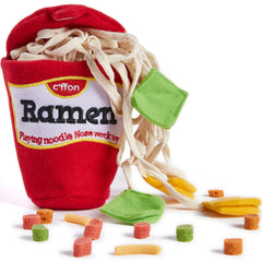 CHEWFFON vue avant du jouet ramen, attire l'intérêt et cache friandises