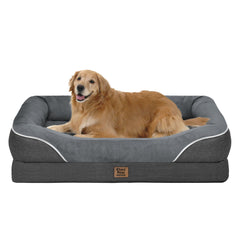 Chez Paw lit orthopédique grand format vue de face offrant soutien et confort