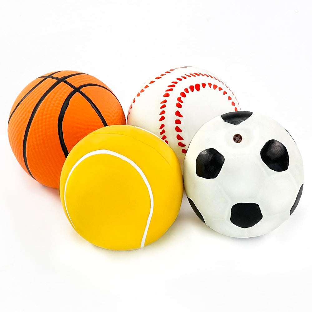 CHIWAVA quatre balles colorées alignées pour varier jeux et stimulation