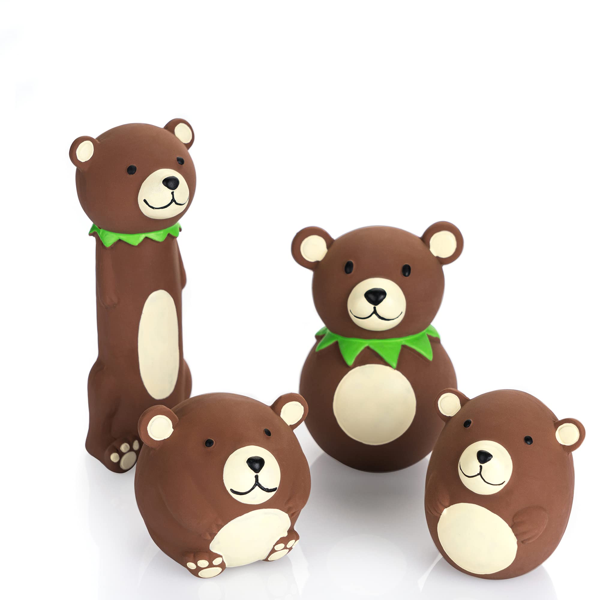 CHIWAVA ours marron face ensemble montrant les quatre jouets pour divertissement