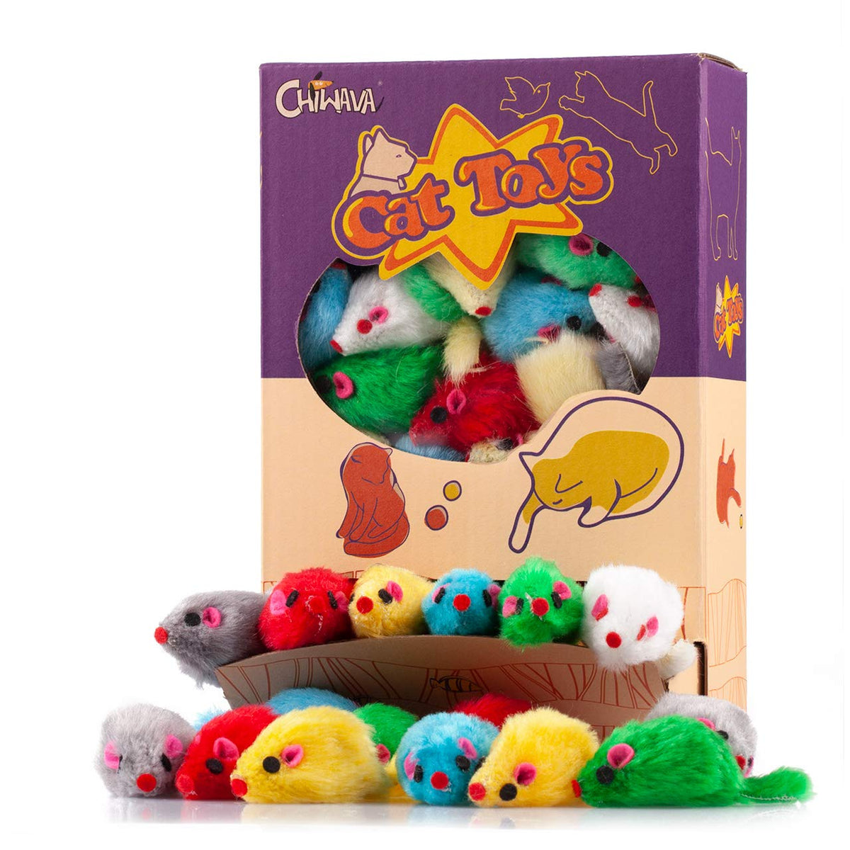 CHIWAVA souris peluche face avant montrant forme attrayante