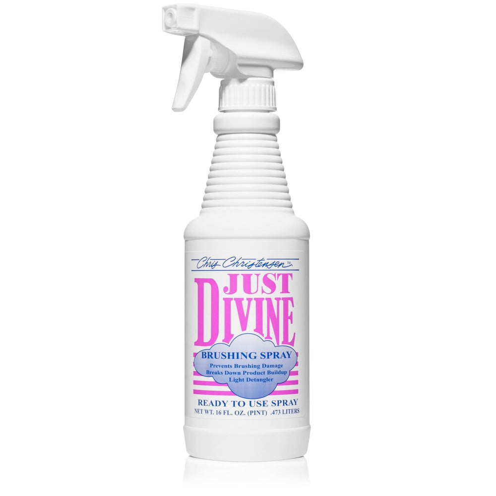 Chris Christensen bouteille face 16oz montrant format pratique pour toilettage