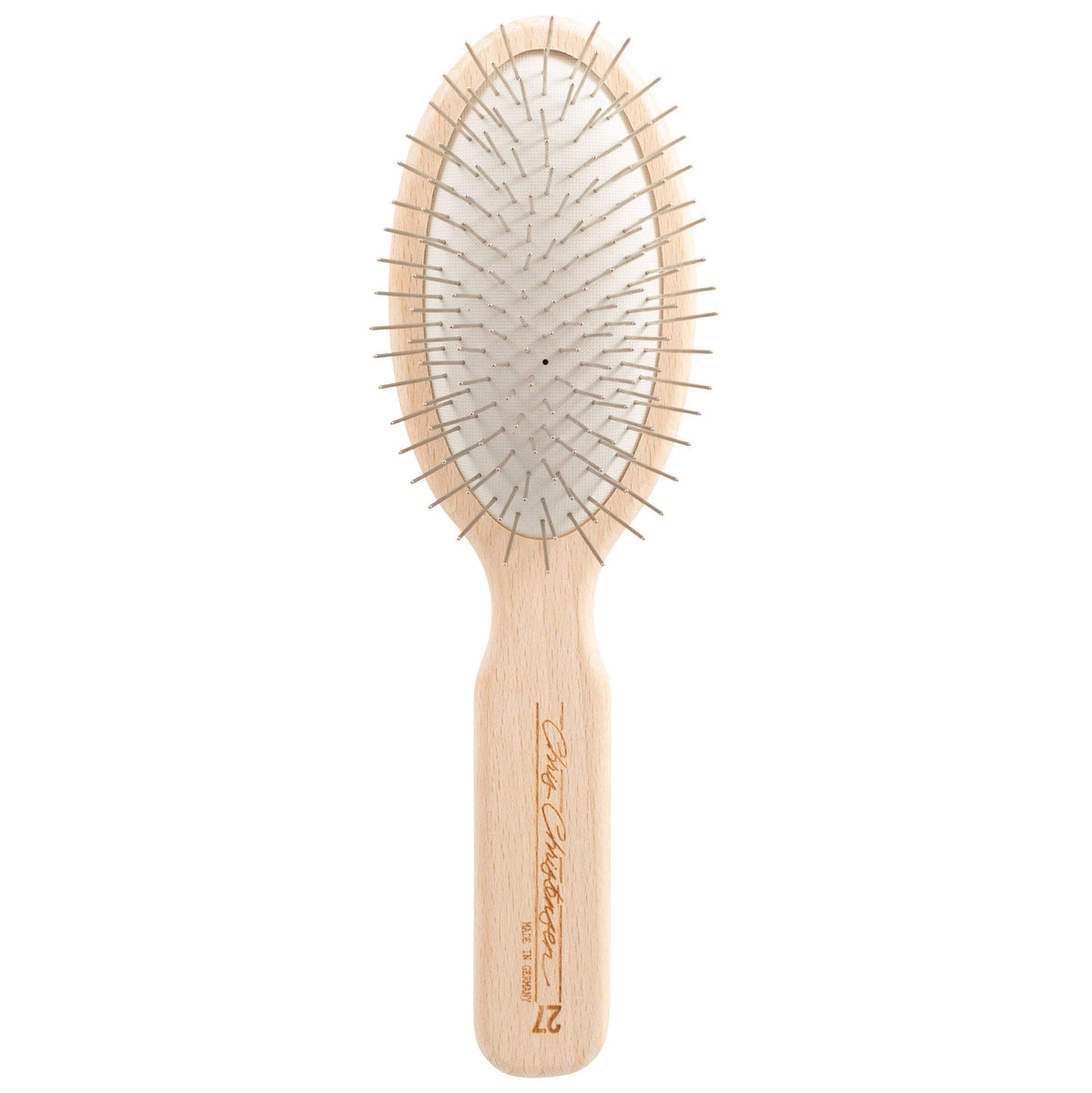 Chris Christensen brosse ovale face montrant large couverture pour un brossage efficace
