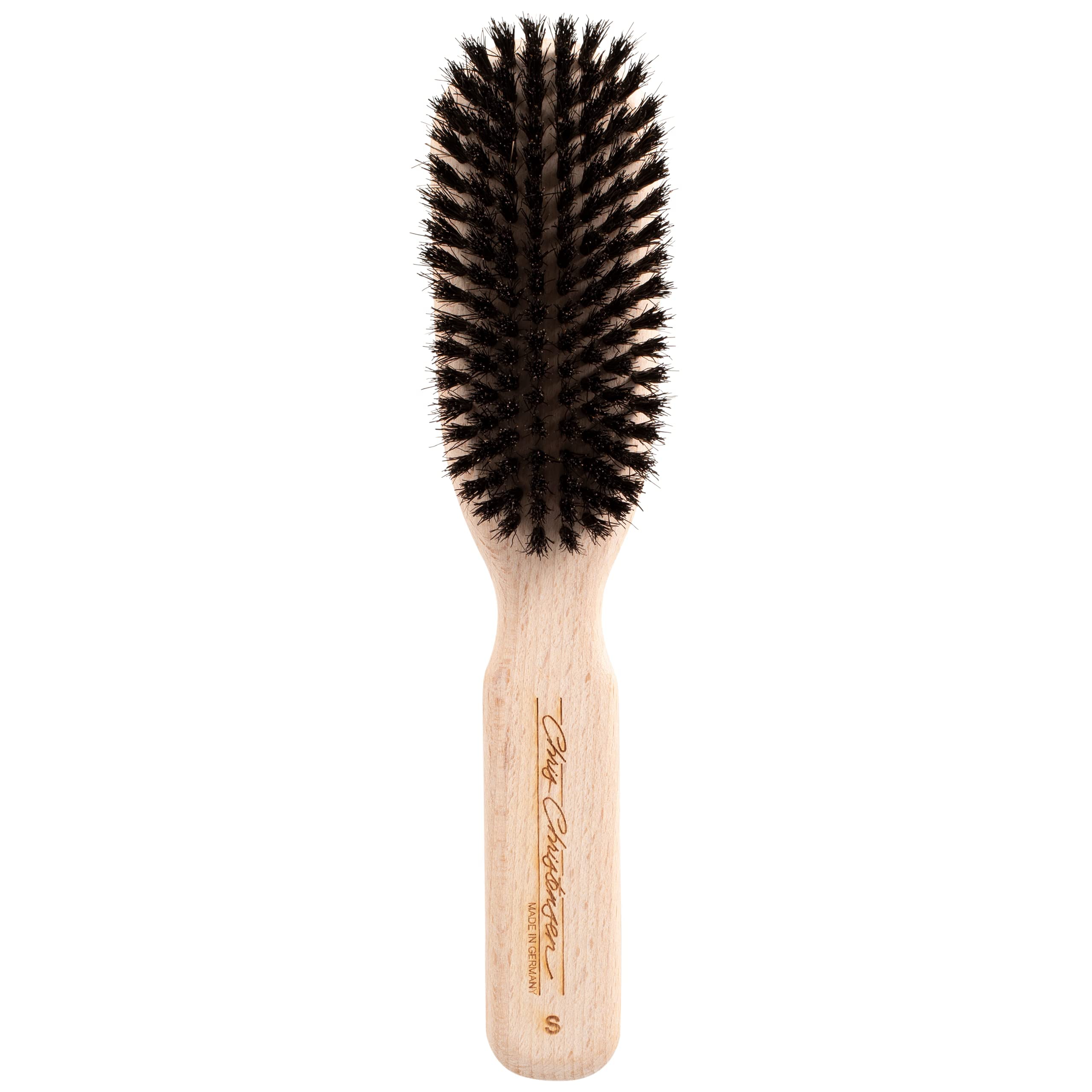 Chris Christensen brosse face montrant poils et finition pour un pelage brillant