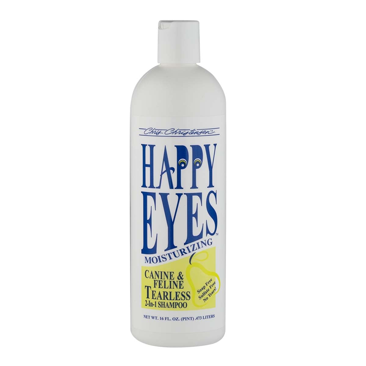 Chris Christensen flacon Happy Eyes face avant montrant format concentré pour économie