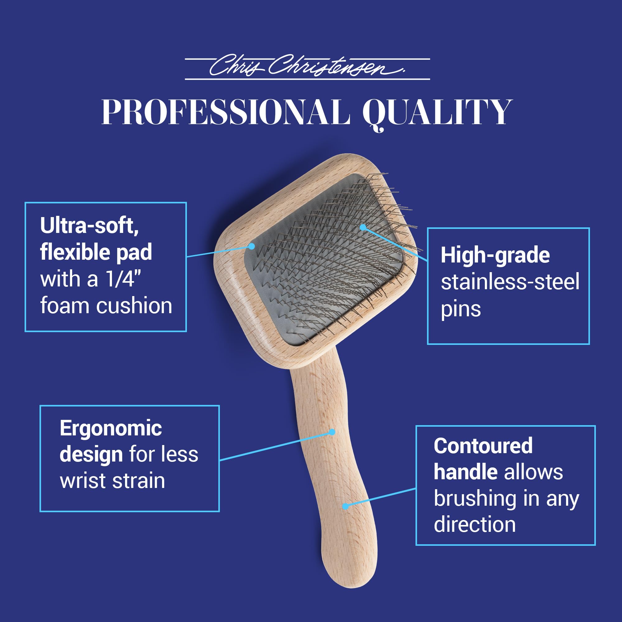 Chris Christensen détail de la plaque flexible et mousse 1/4", douceur pour la peau