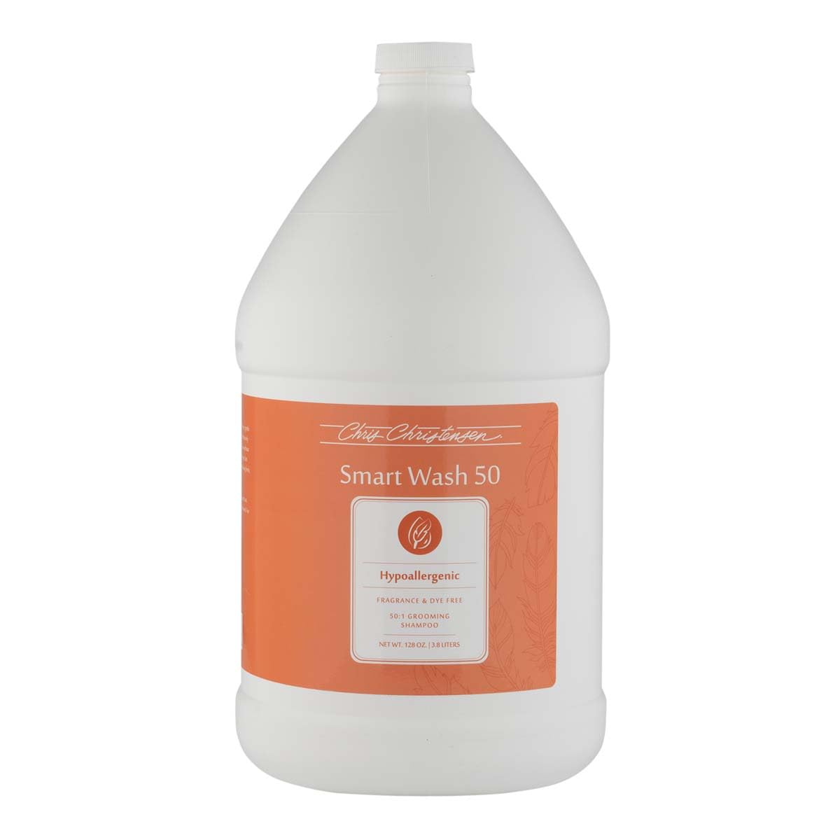 Chris Christensen SmartWash50 devant packaging montrant format gallon et économie