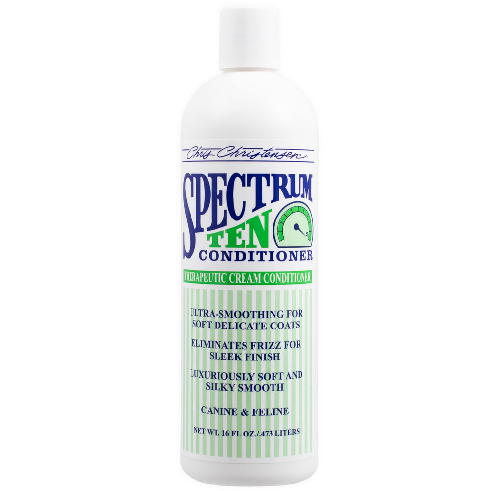 Chris Christensen bouteille Spectrum Ten vue avant montrant flacon professionnel et bénéfice brillance
