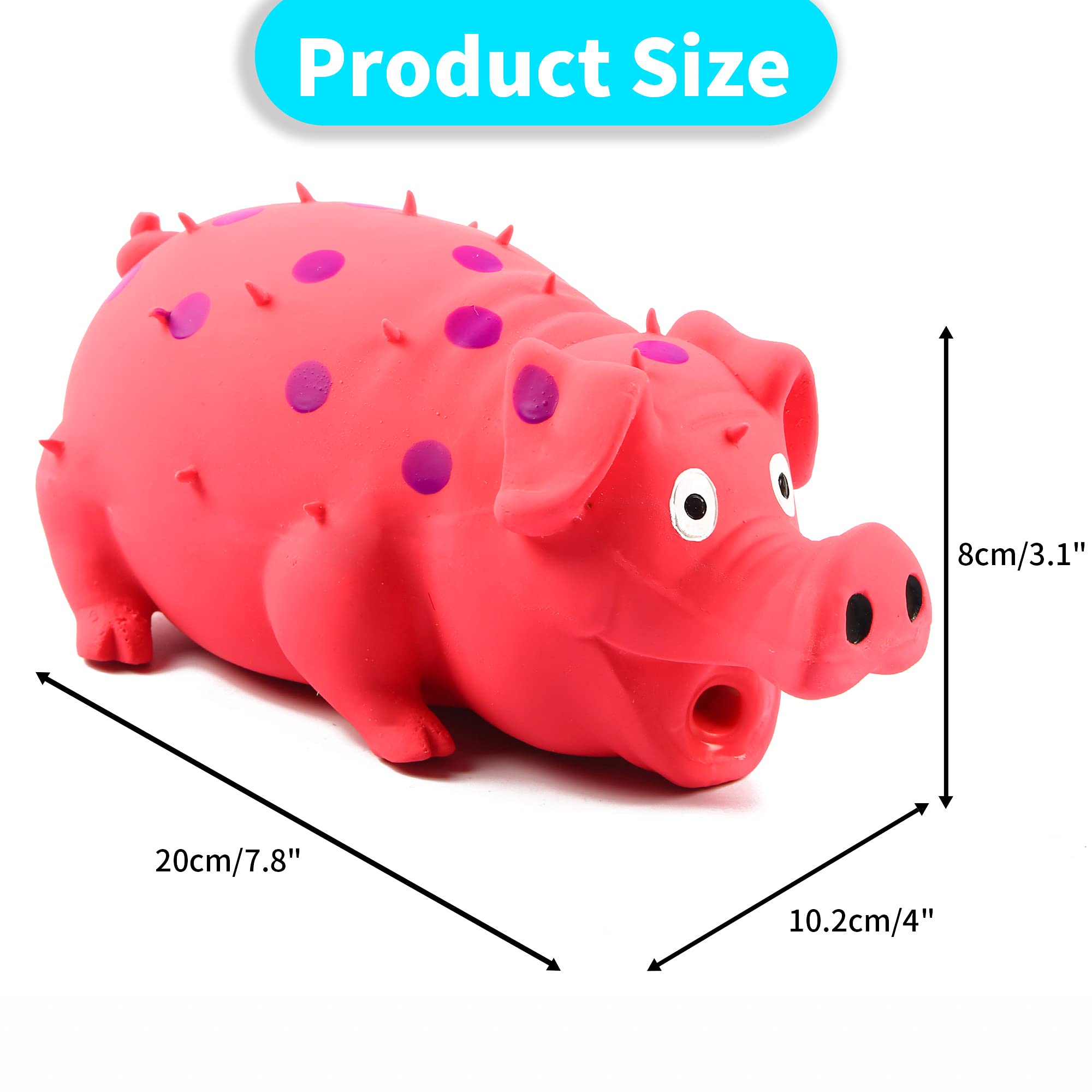 ChubbyPiggies gros plan texture latex souple protégeant gencives du chien