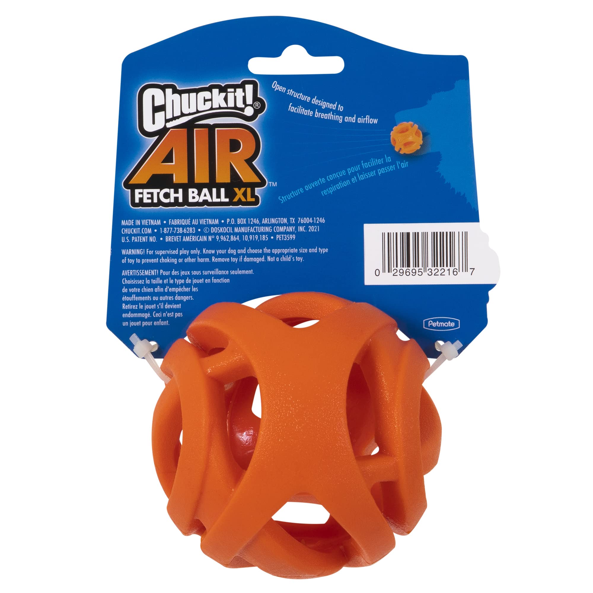 Chuckit! grand chien rapportant la balle Air Fetch XL pour endurance accrue