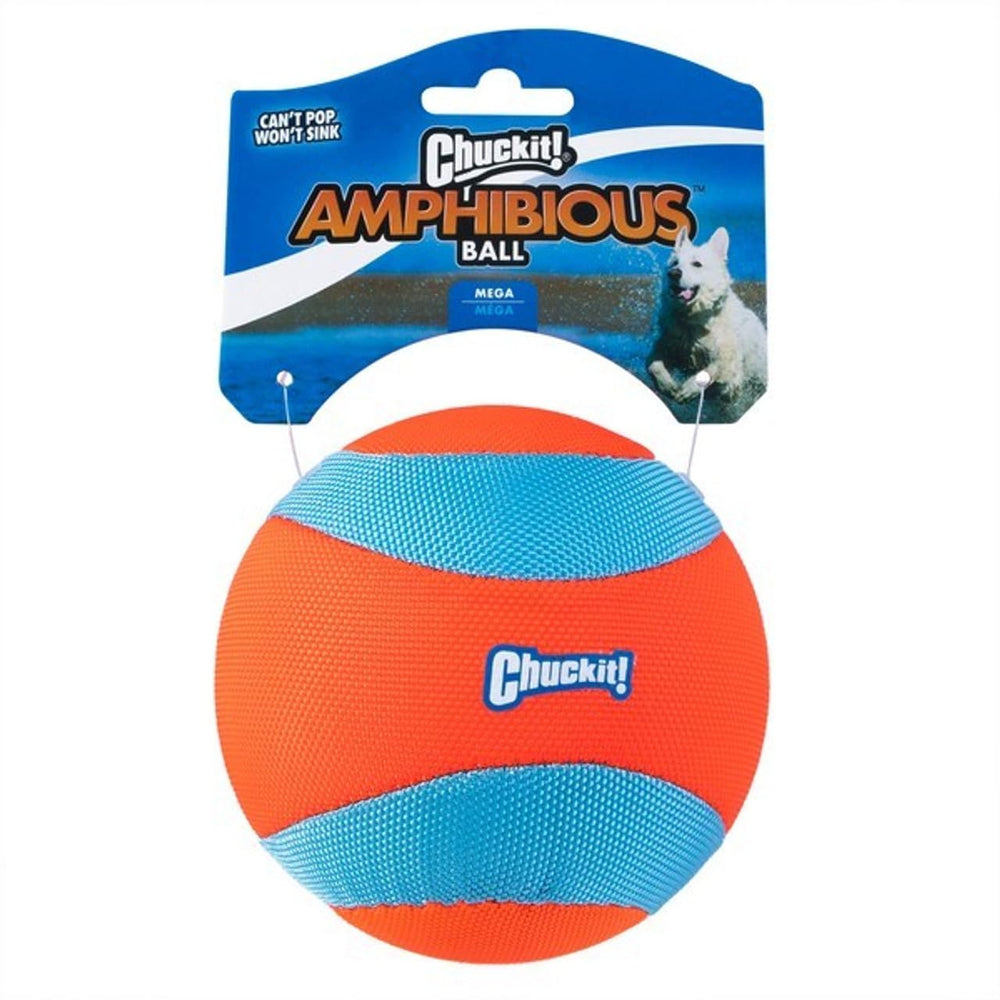 Chuckit! Amphibious Mega Ball vue de face, flottante et facile à repérer