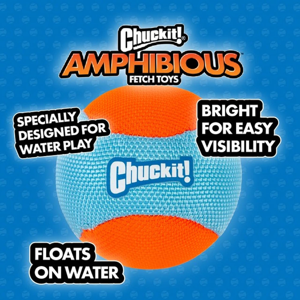 Chuckit! Amphibious Mega Ball chien en action, encourage l'exercice et le rapport
