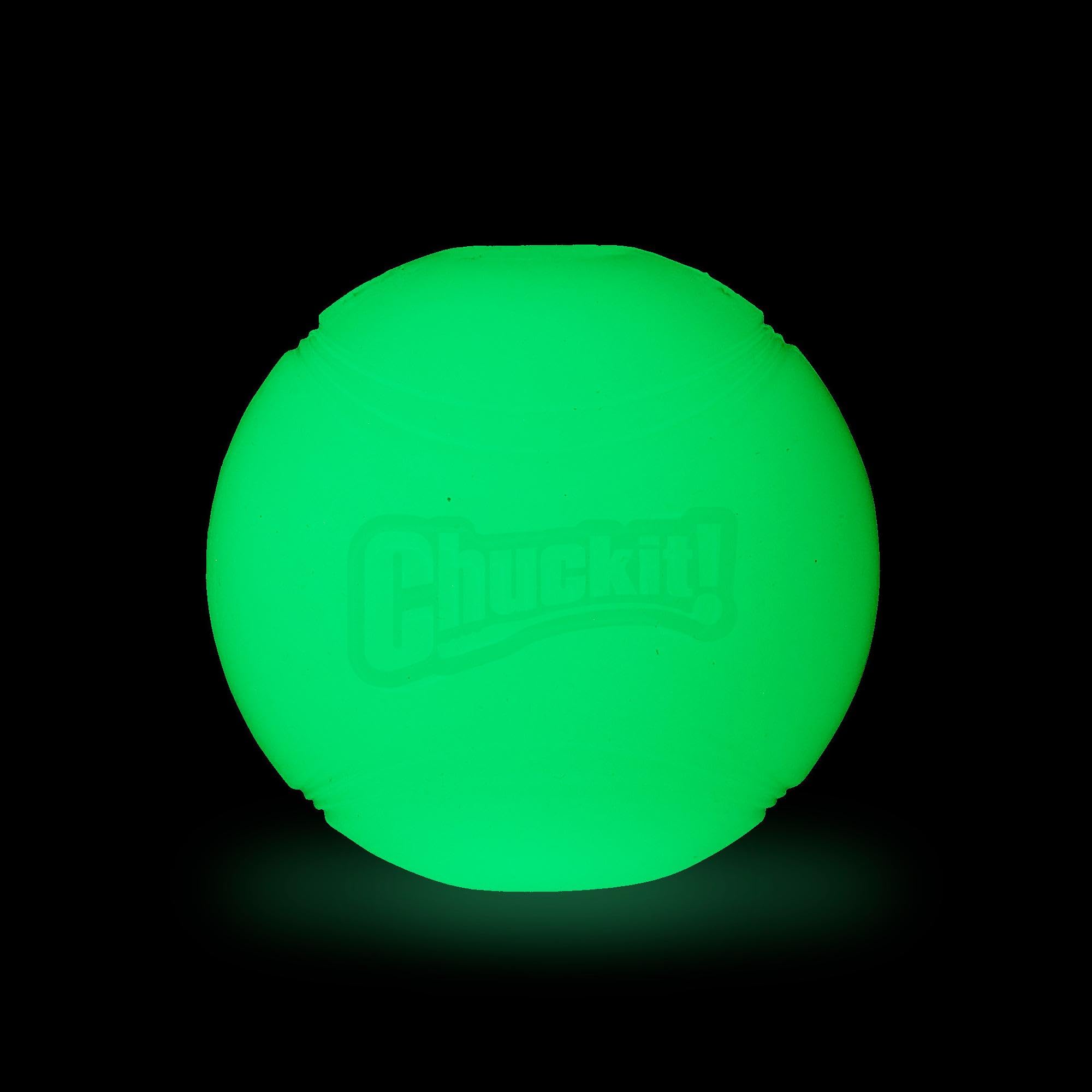 Chuckit! balle vue de face montrant la taille medium pratique