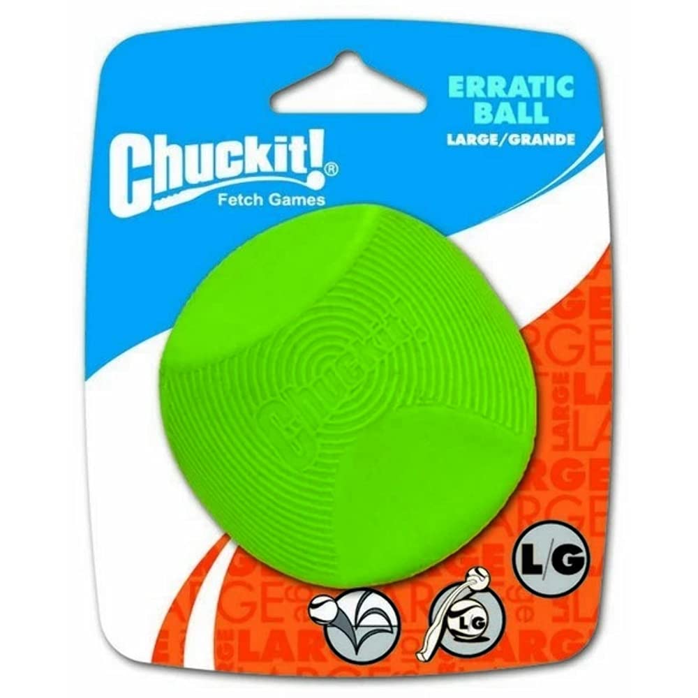ChuckIt! balle large vue de face montrant la taille et la couleur, idéale pour grands chiens