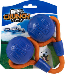 Chuckit! Duo Tug face avant montrant les deux balles et la corde, idéal pour le fetch