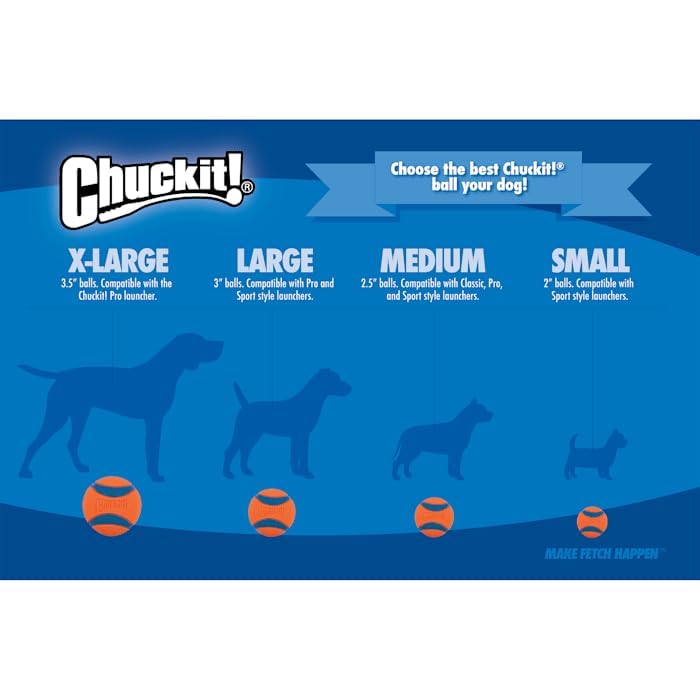 Chuckit! comparaison taille avec une main pour illustrer la longueur 14 pouces et le contrôle facile