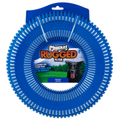 Chuckit! vue de face du Rugged Flyer montrant forme et visibilité
