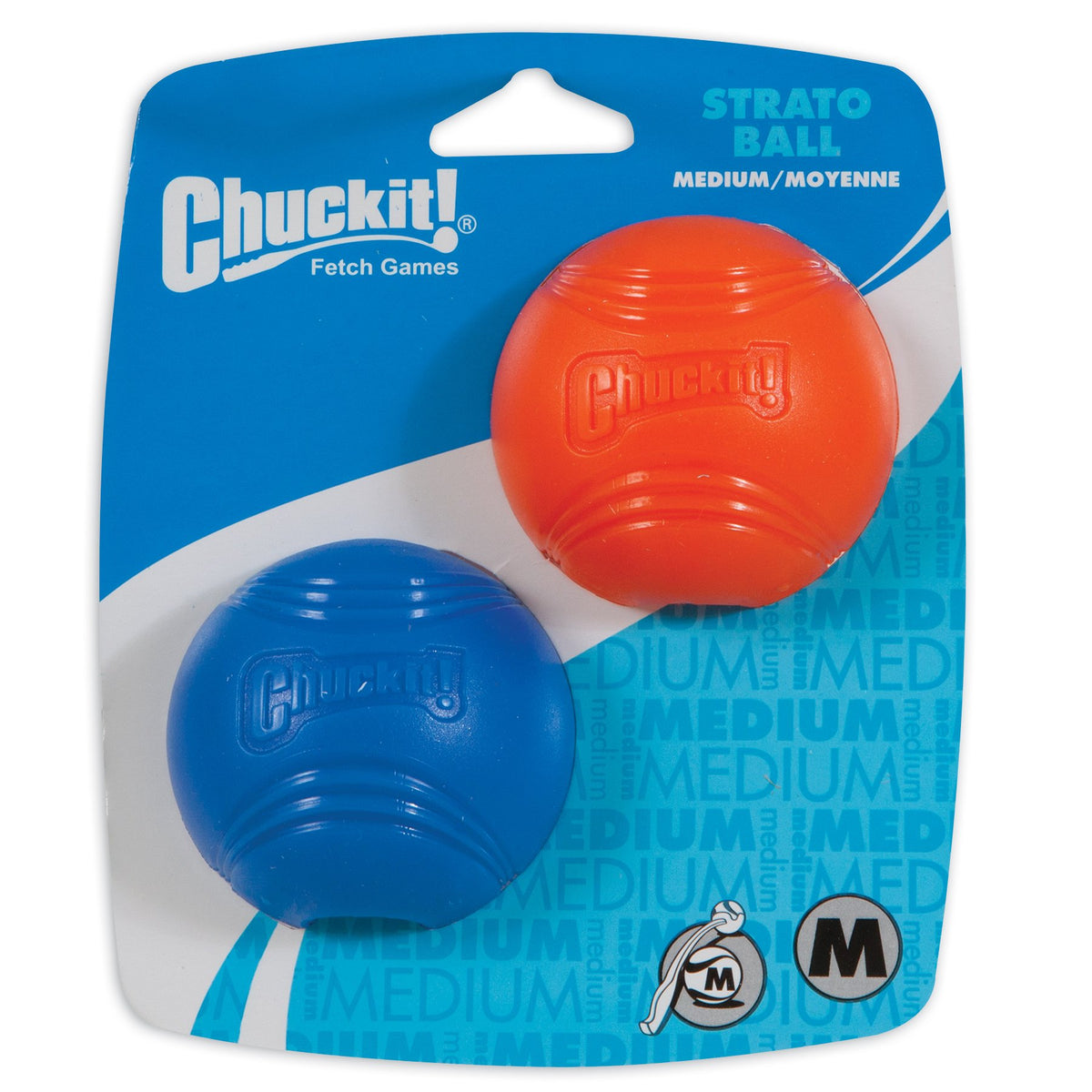 Chuckit! Strato Ball emballage face montrant lot de deux pour visibilité