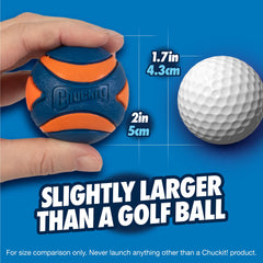 Chuckit! gros plan caoutchouc montrant texture durable résistante
