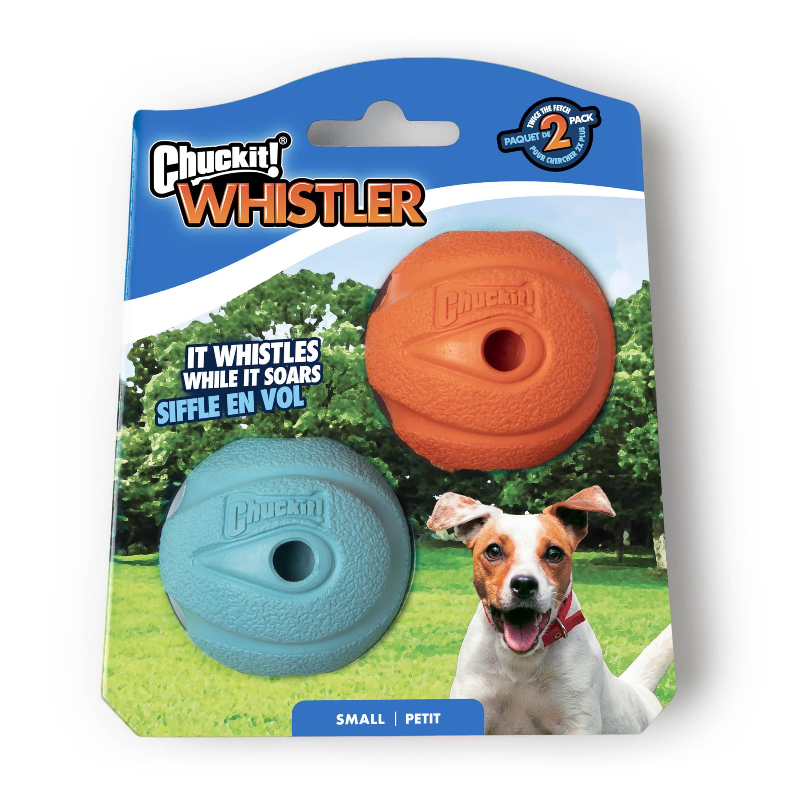 Chuckit! vue avant de la Whistler dans son emballage, stimule l'achat