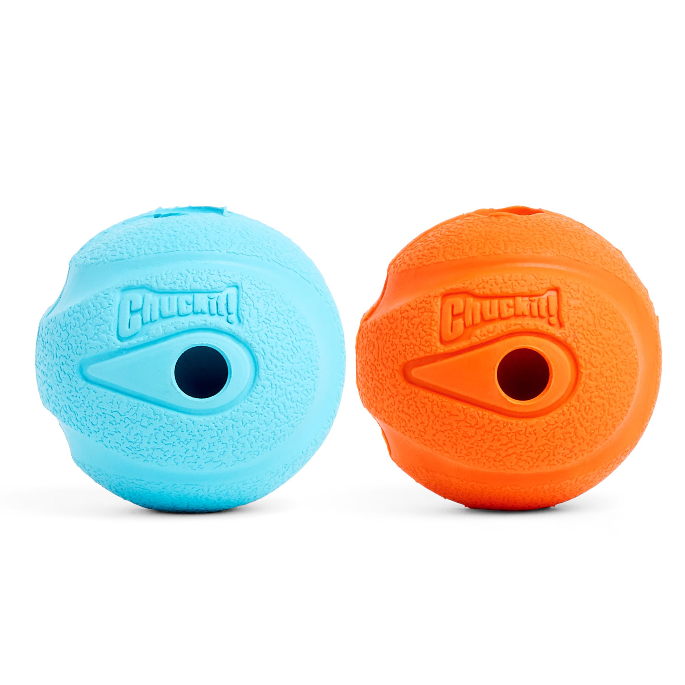 Chuckit! gros plan sur les quatre orifices, génère un sifflement attractif