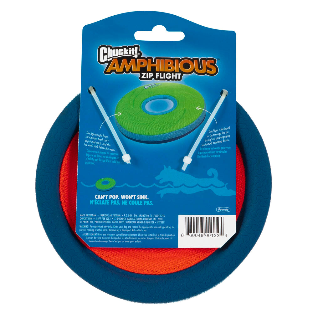 Chuckit! Zipflight flottant sur l'eau facilitant jeux piscine et plage